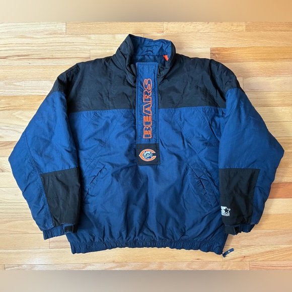 Chicago Bears Starter Pullover Jacket NFL Coat Men’s Size XL